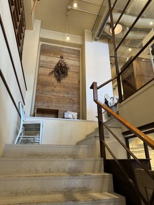 Way to the second floor.  at Mumokuteki Vegan Cafe in Kyoto