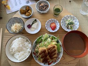   at Mumokuteki Vegan Cafe in Kyoto