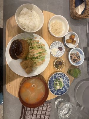 Mumokuteki set   at Mumokuteki Vegan Cafe in Kyoto