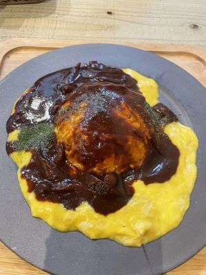 Omurice  at Mumokuteki Vegan Cafe in Kyoto
