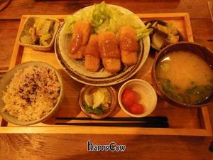 Miso katsu plate  at Mumokuteki Vegan Cafe in Kyoto