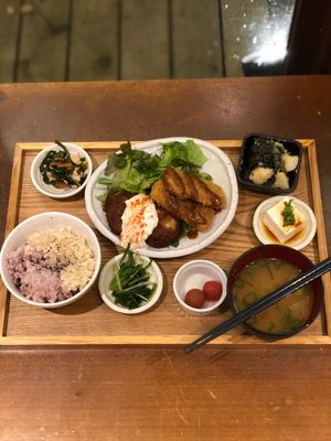 Tofu fillets at Mumokuteki Vegan Cafe in Kyoto