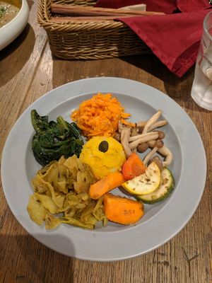Pickled vegetables at Mumokuteki Vegan Cafe in Kyoto
