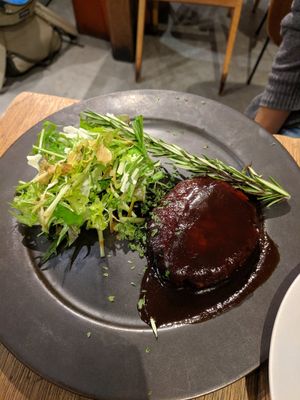 Tofu steak at Mumokuteki Vegan Cafe in Kyoto