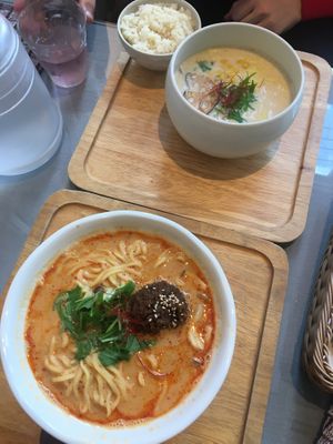 Delicious ramen  at Mumokuteki Vegan Cafe in Kyoto