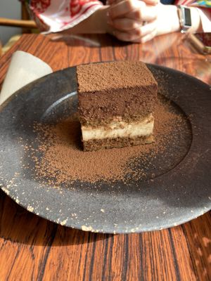 Tiramisu at Mumokuteki Vegan Cafe in Kyoto