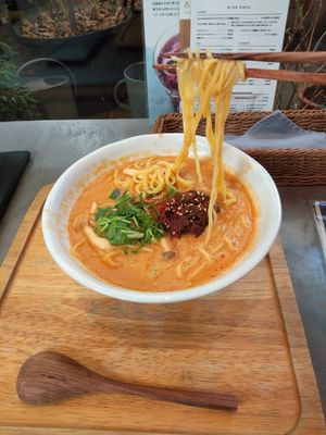 Tan Tan Ramen at Mumokuteki Vegan Cafe in Kyoto