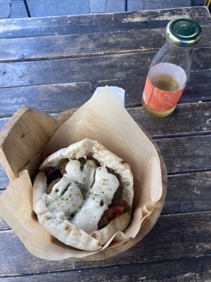Sandwich of the season (the hummus was supposed to be made of maroni, it seemed to be regular hummus to me, but still great)  at Green Lab - Comédie in Montpellier