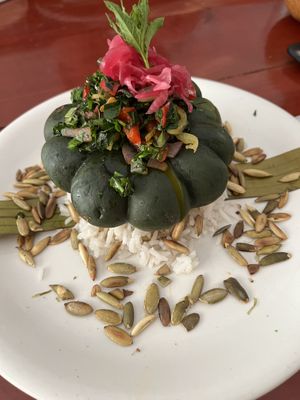 Steamed pumpkin   at IX CAT IK in Valladolid