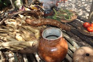 mayan garden at IX CAT IK in Valladolid