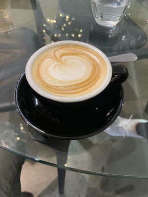 Delicious oat flat white  at Daci & Daci Bakers in Hobart