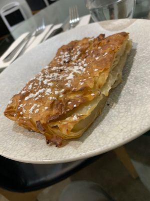 Semolina custard tart. Really good  at Daci & Daci Bakers in Hobart