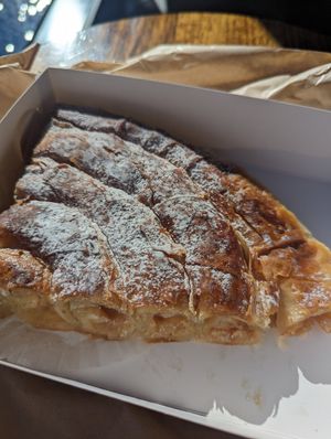 Apple strudel at Daci & Daci Bakers in Hobart