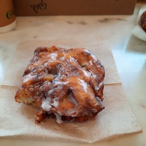 Best apple fritter! at Lovebirds Donuts in Kittery