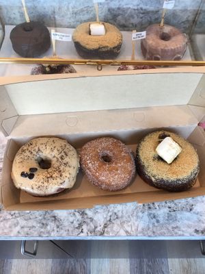 Dirty chai cinnamon and smore donut at Lovebirds Donuts in Kittery