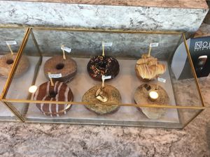 Yum at Lovebirds Donuts in Kittery