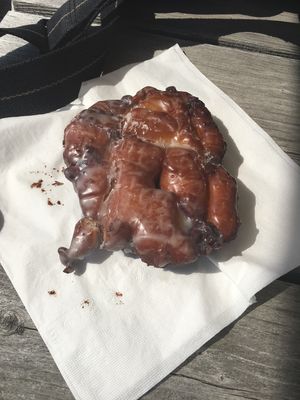 Maine blueberry fritter at Lovebirds Donuts in Kittery