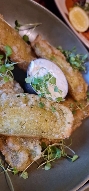 Deep fried pickles at The Craft Embassy in Christchurch