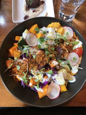 Warm vegetable salad  at The Craft Embassy in Christchurch