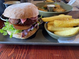 V Burger (comes with fries, $25)   at The Craft Embassy in Christchurch