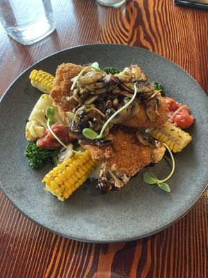 Eggplant schnitzel   at The Craft Embassy in Christchurch