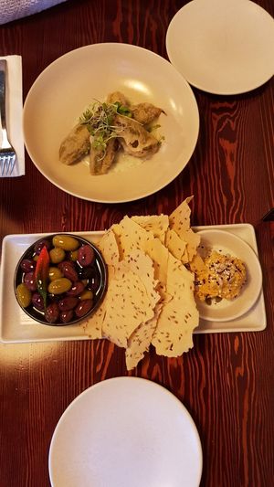 Jalapeno poppers, olives, hummus at The Craft Embassy in Christchurch