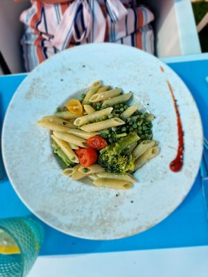 Pasta con verduras at Oceana Club in Benissa