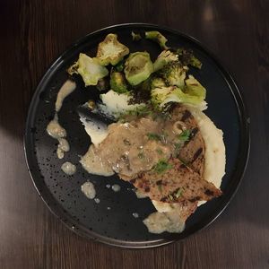 Steak (TVP) and Mash - Vegan at Euro Kitchen in Fitzroy