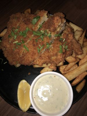 Chicken n fries at Euro Kitchen in Fitzroy