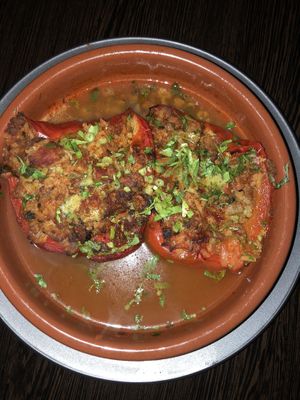 Stuffed peppers  at Euro Kitchen in Fitzroy