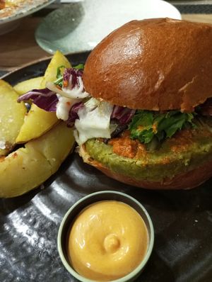 Hamburguesa vegetal at Anxaneta in Vilassar De Mar