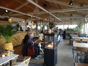 Interior at Strandpaviljoen SandCbar in Katwijk Aan Zee