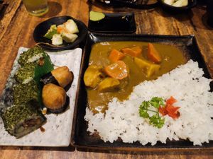 Vegan maki curry rice set, good, recommended at Kinsahi - Paradigm Mall in Johor Bahru