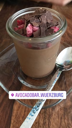 Avocado mousse au chocolat at Avocadobar in Wurzburg