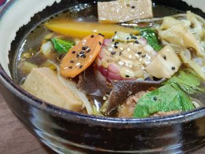 72 hour medicinal noodle soup at Miào Shàn GōngZhǔ 妙善公主素食養心鍋 - Princess Vegan Hot Pot  in Kaohsiung