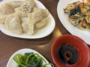Vegetable dumplings (手工香椿高麗菜水餃) at Miào Shàn GōngZhǔ 妙善公主素食養心鍋 - Princess Vegan Hot Pot  in Kaohsiung