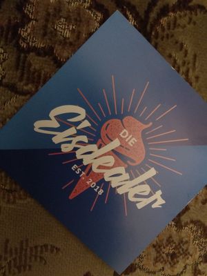 Their super stylish business card at Eisdealer in Moenchengladbach