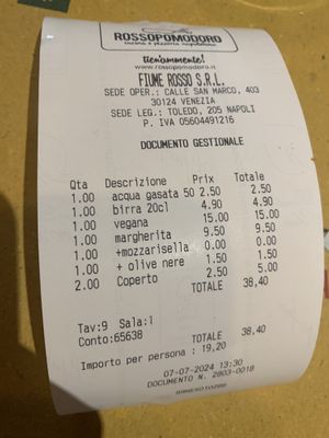   at Rossopomodoro in Venice