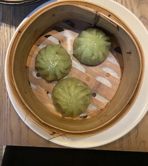 mushroom & leek dumplings (v&gf) ;))🍄 at Ping Pong Dim Sum in London