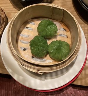 GF veggie dumplings  at Ping Pong Dim Sum in London
