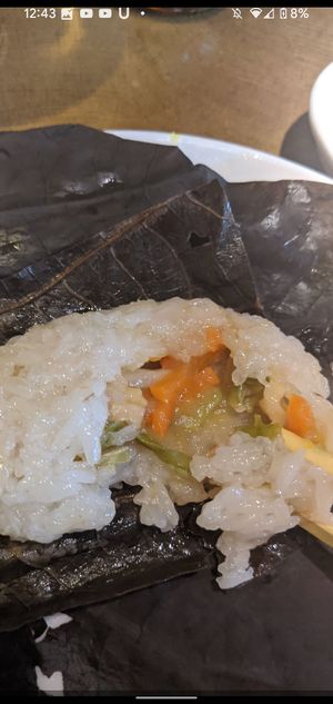 Sticky rice with veggies at Ping Pong Dim Sum in London