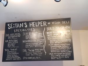 Menu at Seitan's Helper in Brooklyn