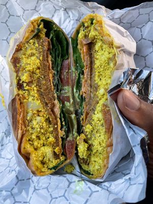 Special sandwich! “Munch Wrap"  at Seitan's Helper in Brooklyn