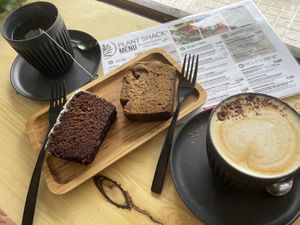 Banana bread and coffee  at PLANT SHACK - Altea in Altea