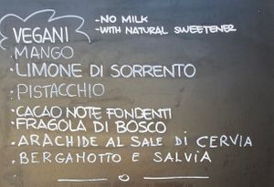 Vegan options  at Gelateria Loggetta in Mantova