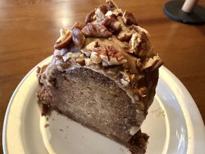VEGAN APPLE SPICE CAKE W/ MAPLE GLAZE + PECANS  at Plank Coffee in Healdsburg