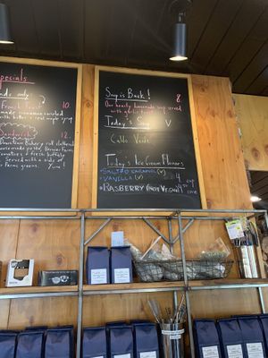  Menu featuring vegan options clearly marked  at Plank Coffee in Healdsburg