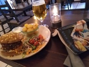 A pretty nice place with a few vegan/vegetarian dishes. at Café Korn in Roskilde