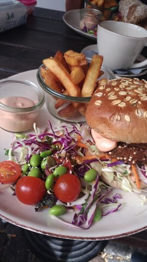 Quinoa burger  at Café Korn in Roskilde