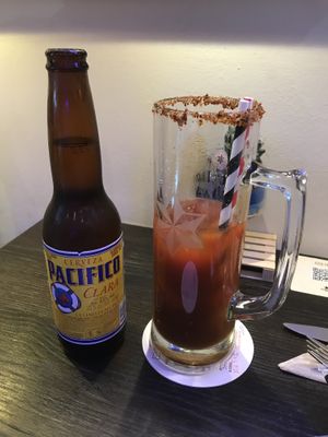 Michelada at Azul Frida in Barcelona